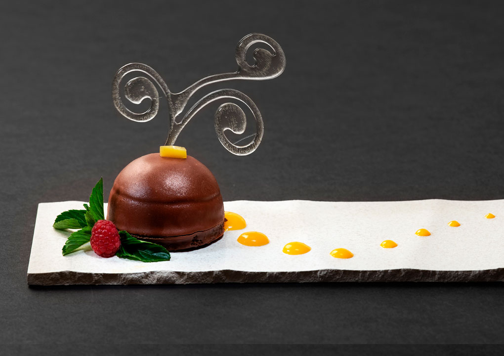 Postre, Bomba de Chocolate con Naranja